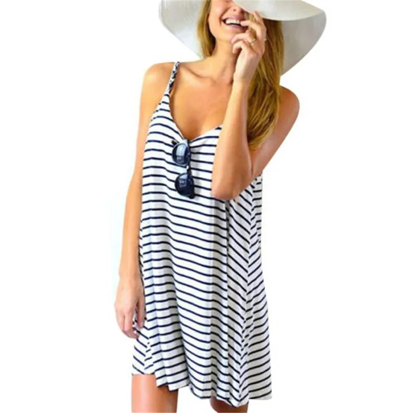 2017 New Fashion Design Cheap PriceWomen Sleeveless Striped Loose Mini Dress Beach Party Casual Sundress High quality Mar 2
2017 New Fashion Design Cheap PriceWomen Sleeveless Striped Loose Mini Dress Beach Party Casual Sundress High quality Mar 2
