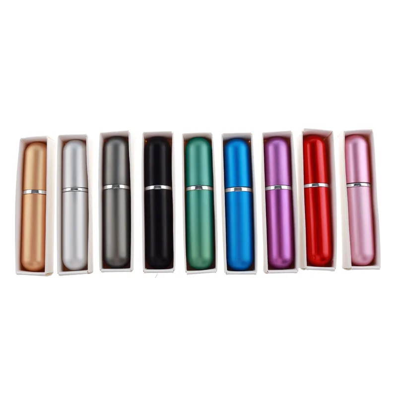 Mini Perfume Bottle Aluminum Housing Glass Liner Cosmetic Refillable Container Empty Atomizer Sample Test 5 ML Spray Pump | Красота и