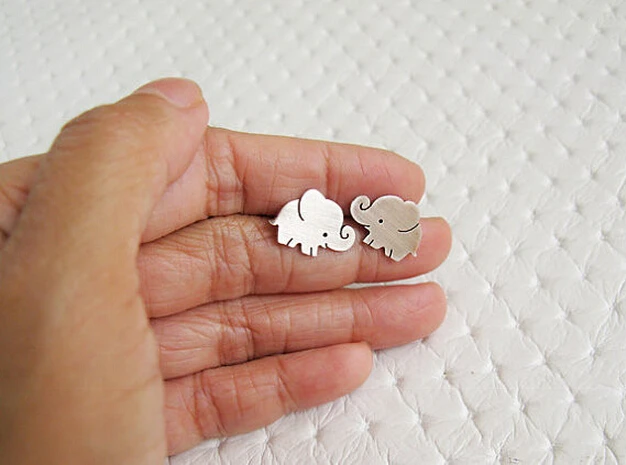 Handmade Cute Baby Elephant Earrings for women girls Pet Lovers Gifts Idea | Украшения и аксессуары