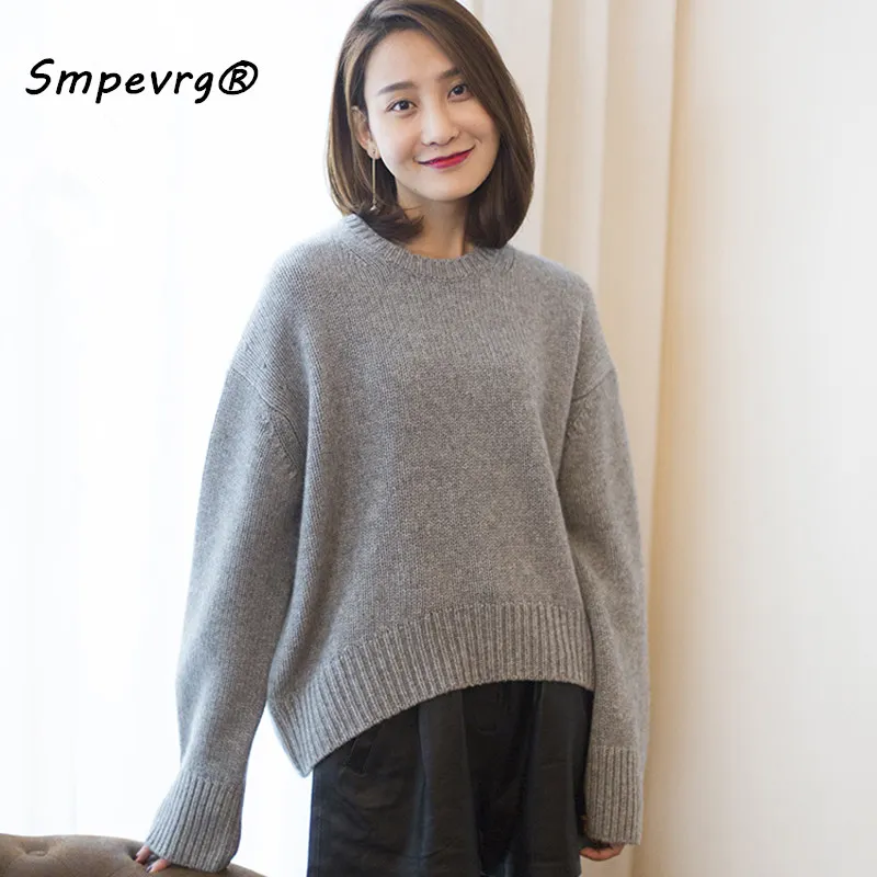 Smpevrg cashmere sweater women sweaters and pullovers long sleeve O-neck thick female pullover women knitted winter warm jumper
Smpevrg cashmere sweater women sweaters and pullovers long sleeve O-neck thick female pullover women knitted winter warm jumper