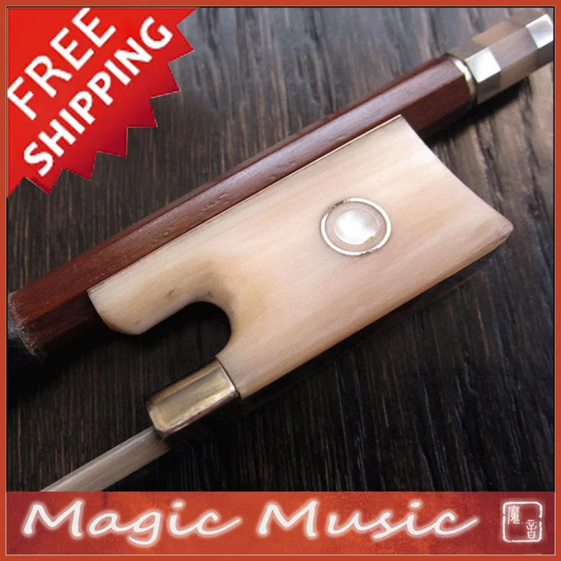 Free shipping! PERNAMBUCO Silver Fitted Violin Bow with White Horn Frogs 4/4, Good Balanced & Quick Response
Free shipping! PERNAMBUCO Silver Fitted Violin Bow with White Horn Frogs 4/4, Good Balanced & Quick Response