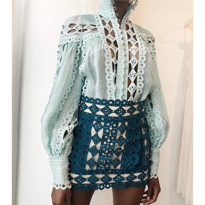 Summer Runway Mini Skirt Women's High Street Fashion Sexy Embroidery Hollow Out Rivet Skirt Skirt
Summer Runway Mini Skirt Women's High Street Fashion Sexy Embroidery Hollow Out Rivet Skirt Skirt