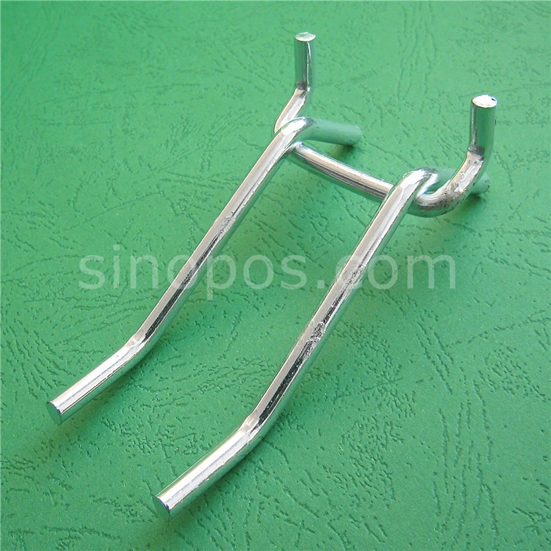 Double Straight Pegboard Hooks, twin rods prongs steel peg hook tool display hammer wrench paintbrush holder metal wire hanger
Double Straight Pegboard Hooks, twin rods prongs steel peg hook tool display hammer wrench paintbrush holder metal wire hanger