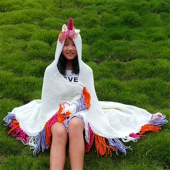 Baby Girls Cartoon Unicorn Knitting Tassels Capes Hooded Children Poncho 2019 New Fashion Jackets Children Autumn Outerwears
Baby Girls Cartoon Unicorn Knitting Tassels Capes Hooded Children Poncho 2019 New Fashion Jackets Children Autumn Outerwears