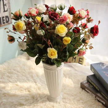 5pcs one bouquet Artificial silk rose fake Flowers for Wedding three Heads Real Touch Flower rose Home decorations Wedding Party
5pcs one bouquet Artificial silk rose fake Flowers for Wedding three Heads Real Touch Flower rose Home decorations Wedding Party