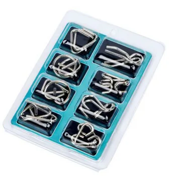 8pcs/set Metal Intelligence Solution Ring Unbuckle Metal Ring Puzzle Magic Trick Game Brain Teaser Toy Kids Creative Logic Game
8pcs/set Metal Intelligence Solution Ring Unbuckle Metal Ring Puzzle Magic Trick Game Brain Teaser Toy Kids Creative Logic Game