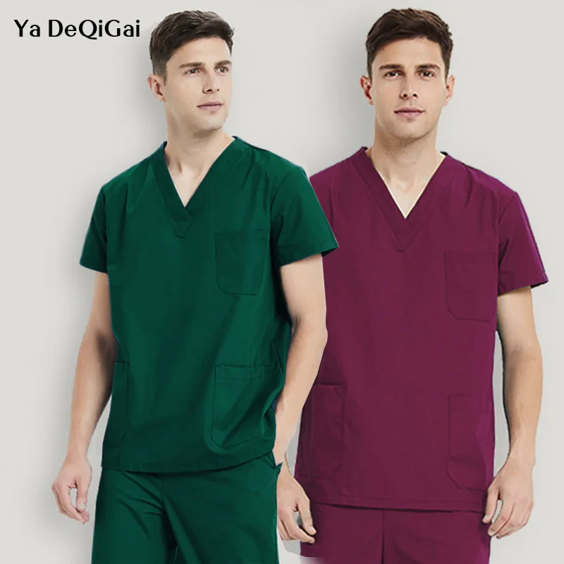 Solid color V-neck Unisex Medical Surgical Uniforms Hospital Nurse Scrub Tops Operating room pharmacy Pet doctor work clothes
Solid color V-neck Unisex Medical Surgical Uniforms Hospital Nurse Scrub Tops Operating room pharmacy Pet doctor work clothes