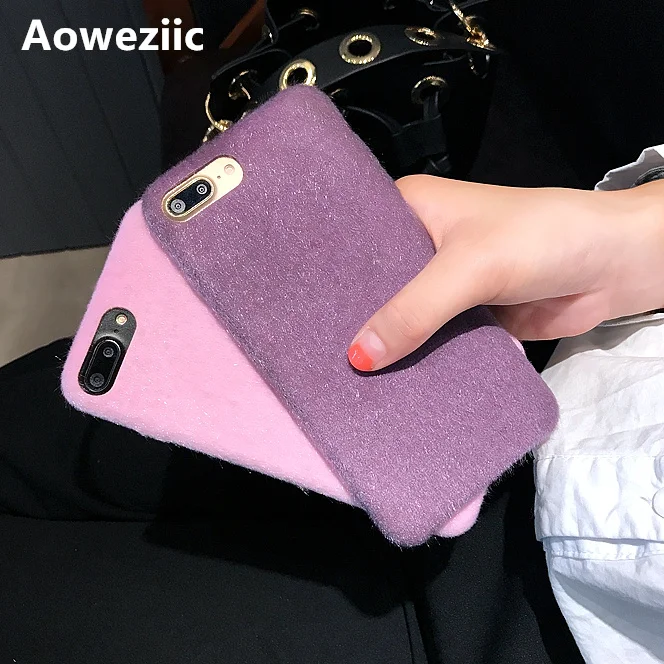 Aoweziic Europe and the United States tide brand simple plush for iPhone8 X7 plus phone case 6P luxury atmosphere women new
Aoweziic Europe and the United States tide brand simple plush for iPhone8 X7 plus phone case 6P luxury atmosphere women new