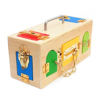 High Quality Montessori Materials Lock Set Lock and Key Tool sets 9 Locks Latch Unlock Box Set Tools Toys Early Educational Gift
High Quality Montessori Materials Lock Set Lock and Key Tool sets 9 Locks Latch Unlock Box Set Tools Toys Early Educational Gift
