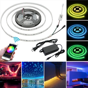 12V Waterproof 5M 5050 RGB 1903 IC LED Strip Light + Adapter + Smart Wifi Timer Controller for Amazon Alexa Google Home IFTTT
12V Waterproof 5M 5050 RGB 1903 IC LED Strip Light + Adapter + Smart Wifi Timer Controller for Amazon Alexa Google Home IFTTT