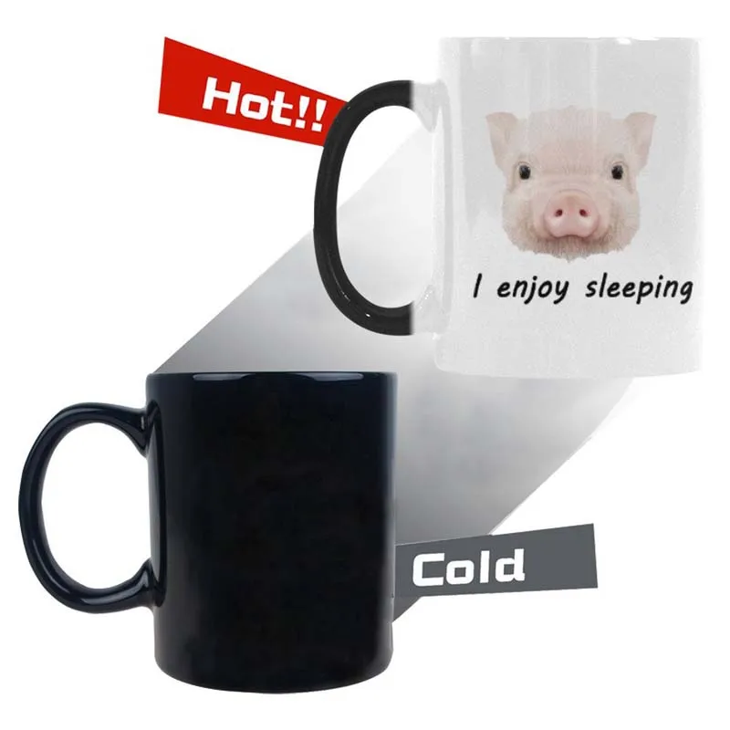 I Enjoy Sleeping Cute Pink Pig Heat Sensitive Color Changing Mug, Funny Morphing Travel Coffee Mug Tea Cup for Boys Girls Frien
I Enjoy Sleeping Cute Pink Pig Heat Sensitive Color Changing Mug, Funny Morphing Travel Coffee Mug Tea Cup for Boys Girls Frien