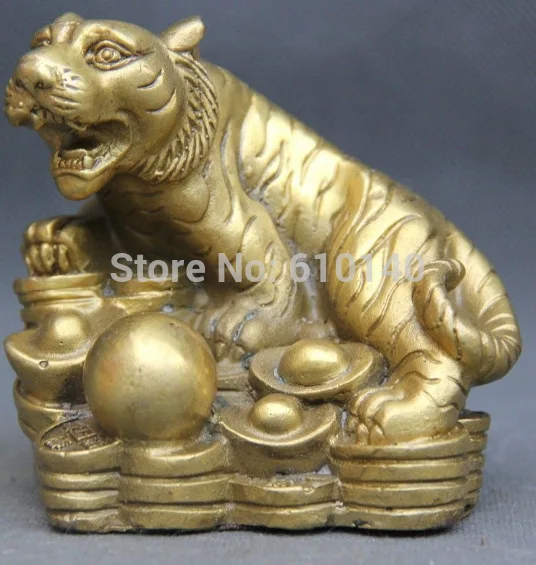 Chinese Brass Feng Shui Zodiac Year Tiger Wealth Yuan Bao pearl statue sculpture
Chinese Brass Feng Shui Zodiac Year Tiger Wealth Yuan Bao pearl statue sculpture