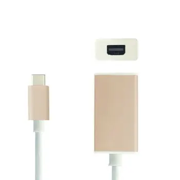 USB-C USB 3.1 Type C to Mini DisplayPort DP 1080p HDTV Adapter Cable with Gold Aluminium Case for Laptop
USB-C USB 3.1 Type C to Mini DisplayPort DP 1080p HDTV Adapter Cable with Gold Aluminium Case for Laptop