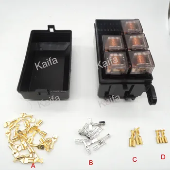Auto fuse box 6 relay relay holder 5 road The nacelle insurance car insurance with 5 relay 24V 80A
Auto fuse box 6 relay relay holder 5 road The nacelle insurance car insurance with 5 relay 24V 80A