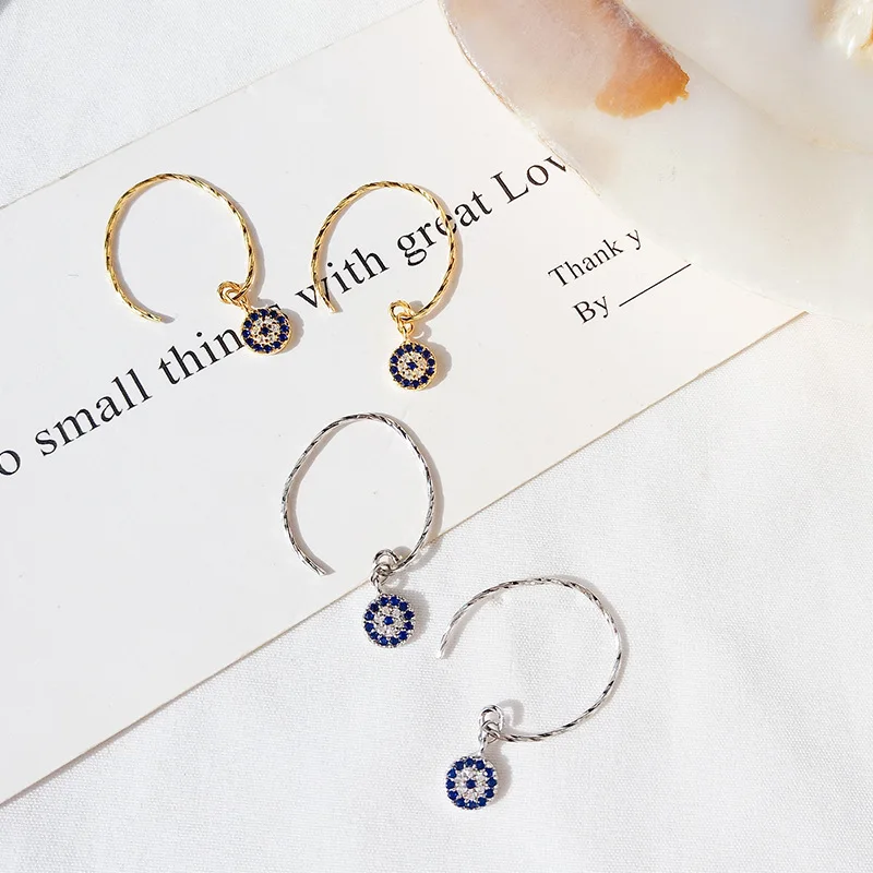 Daisies 925 Sterling Silver CZ Crystal Lucky Evil Eye Tiny Earring Women Fashion Jewelry Personality Temperament Earring
Daisies 925 Sterling Silver CZ Crystal Lucky Evil Eye Tiny Earring Women Fashion Jewelry Personality Temperament Earring