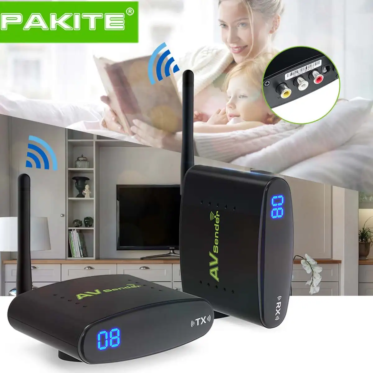 100 Meter 2.4GHz Wireless AV Sender TV Audio Video 1 Transmitter 1 Receiver Black 50dB/min Transmission Distance PAT-335
100 Meter 2.4GHz Wireless AV Sender TV Audio Video 1 Transmitter 1 Receiver Black 50dB/min Transmission Distance PAT-335