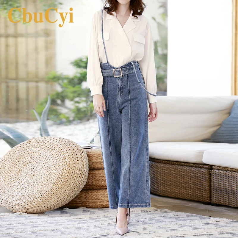 Summer Women High Waist Jeans Vintage Loose Wide Leg Suspenders Pants Women Overalls Straight Straps Cotton Denim Jeans Trousers
Summer Women High Waist Jeans Vintage Loose Wide Leg Suspenders Pants Women Overalls Straight Straps Cotton Denim Jeans Trousers