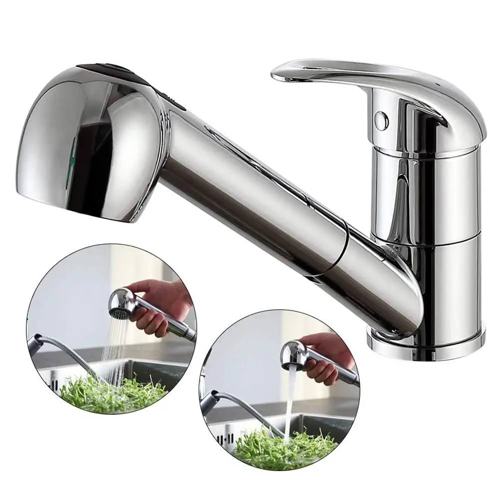 Pull Out Spray Kitchen Mixer Taps 120 Degree Swivel Spout Sink Faucet G3/8 Hoses Single Lever Chrome
Pull Out Spray Kitchen Mixer Taps 120 Degree Swivel Spout Sink Faucet G3/8 Hoses Single Lever Chrome
