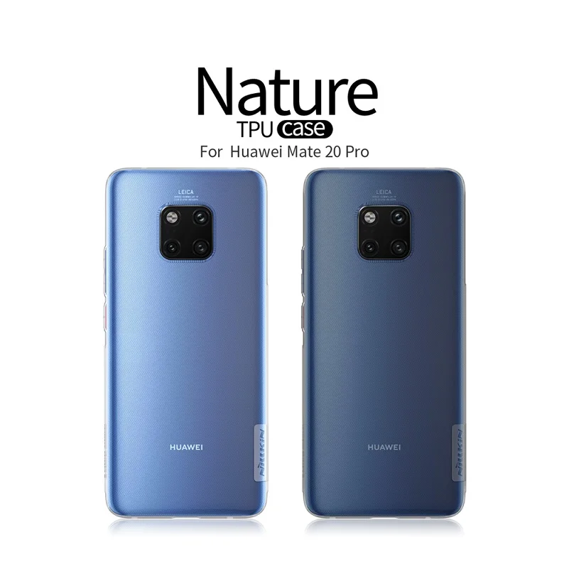 

For huawei mate 20 pro Case Nillkin Nature Transparent Clear Soft silicon TPU Protector cover for huawei mate 20 Pro capa 6.39''