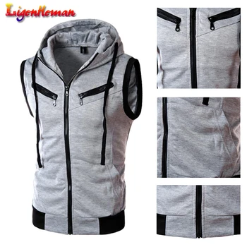 Men Fashion Cotton Solid Color Hooded Waistcoat Casual Brand Male Sleeveless Jacket Zipper Pocket Gilet Men Vest Plus Size XXXL
Men Fashion Cotton Solid Color Hooded Waistcoat Casual Brand Male Sleeveless Jacket Zipper Pocket Gilet Men Vest Plus Size XXXL