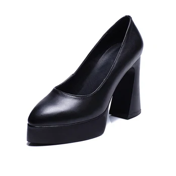 Spring European And American New Wave Of high-heeled Shoes Leather Shoes Waterproof Shoes Pointed Rough With Women Shoes H153
Spring European And American New Wave Of high-heeled Shoes Leather Shoes Waterproof Shoes Pointed Rough With Women Shoes H153