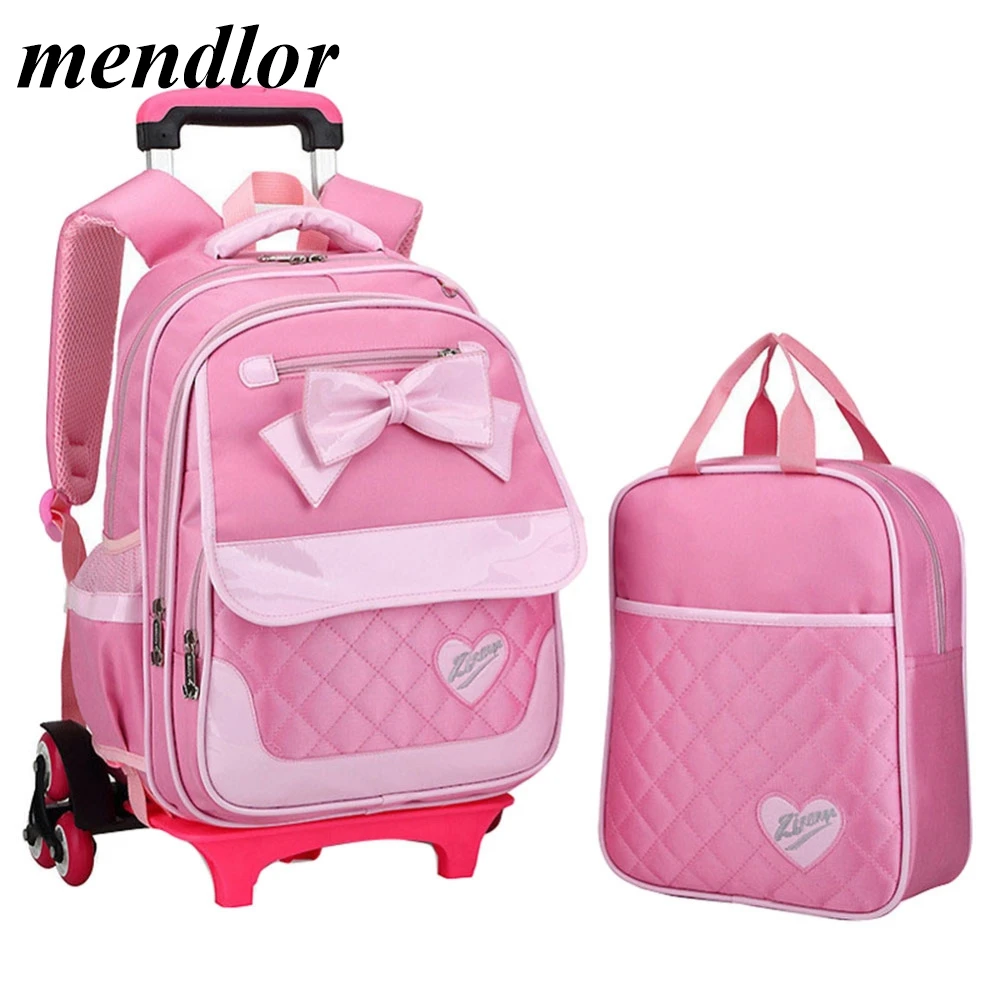 Lovely children cartoon cute Bow tie school bags for girls Fashion travel trolley bag backpacks wheeled bag School backpack
Lovely children cartoon cute Bow tie school bags for girls Fashion travel trolley bag backpacks wheeled bag School backpack