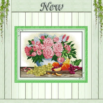 Peony & fruits,11CT Counted Printed on Canvas DMC 14CT Cross Stitch kits,Embroidering Set Needlework,flower vase Home wall Decor
Peony & fruits,11CT Counted Printed on Canvas DMC 14CT Cross Stitch kits,Embroidering Set Needlework,flower vase Home wall Decor