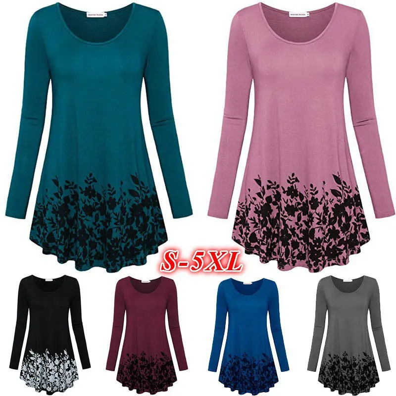 HEE GRAND Casual Loose Tees and Tops Plus Size 5XL T-shirts Women 2018 Summer Autumn Print O-Neck Long Sleeve Tops WTL1406
HEE GRAND Casual Loose Tees and Tops Plus Size 5XL T-shirts Women 2018 Summer Autumn Print O-Neck Long Sleeve Tops WTL1406