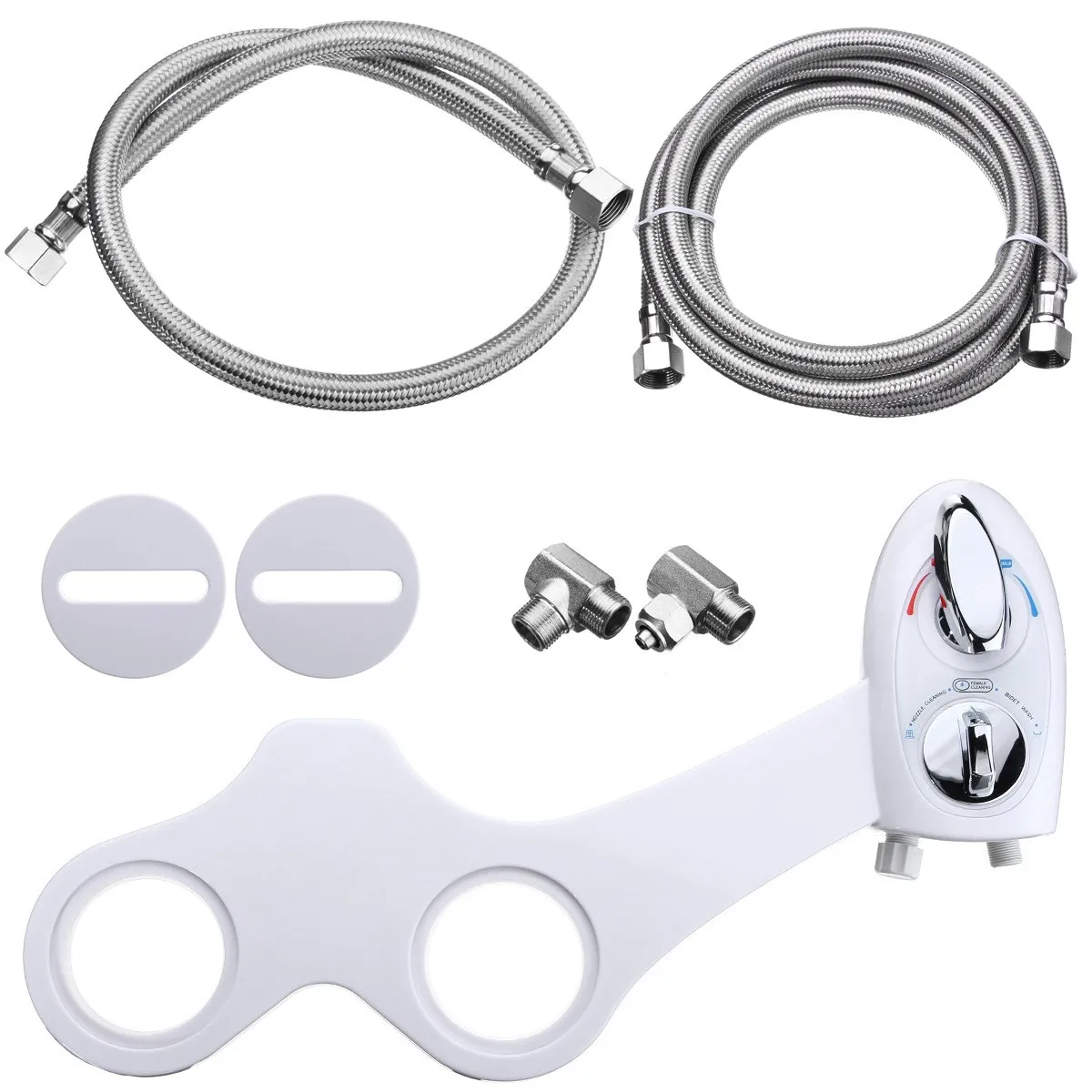Bathroom Toilet Intelligent Bidet Flushing Gun Attachment Hot Cold Water Bathroom Toilet Seat Bidet Sprayer Double Nozzle 
Bathroom Toilet Intelligent Bidet Flushing Gun Attachment Hot Cold Water Bathroom Toilet Seat Bidet Sprayer Double Nozzle