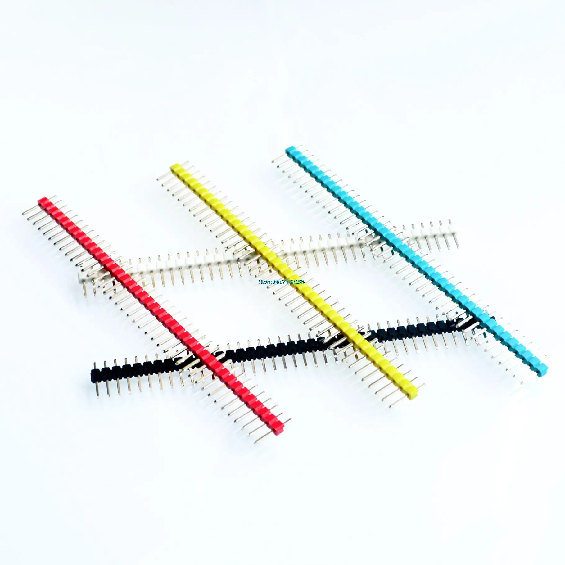 10pcs/lot 2.54mm Black + White + Red + Yellow + Blue Single Row Male 1X40 Pin Header Strip Gold-plated ROHS
10pcs/lot 2.54mm Black + White + Red + Yellow + Blue Single Row Male 1X40 Pin Header Strip Gold-plated ROHS