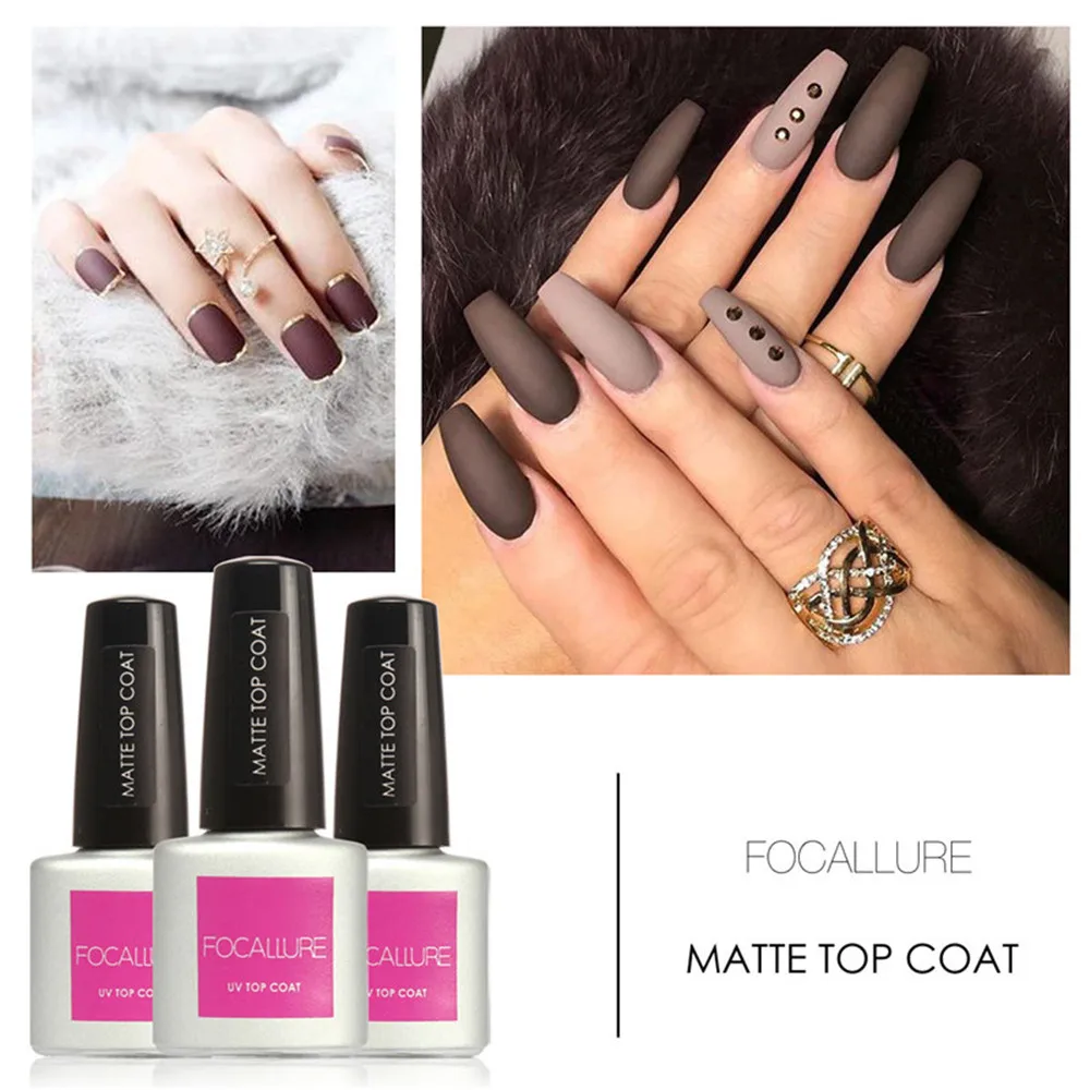 7ml Base/Top/Matte Top Coat Soak Off For UV LED Nail Art Gel Polish Manicure F1010