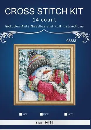 08833 snow man 2016 home Decor counted14ct white canvas similar DMC Cross Stitch kits14ct needlework Set DIY embroidery
08833 snow man 2016 home Decor counted14ct white canvas similar DMC Cross Stitch kits14ct needlework Set DIY embroidery