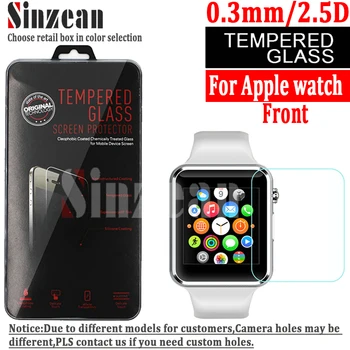 Sinzean 100pcs/lot 0.3mm 2.5D 9H For Apple watch (38mm/42mm/40mm/44mm) tempered glass screeen protector with retail package
Sinzean 100pcs/lot 0.3mm 2.5D 9H For Apple watch (38mm/42mm/40mm/44mm) tempered glass screeen protector with retail package