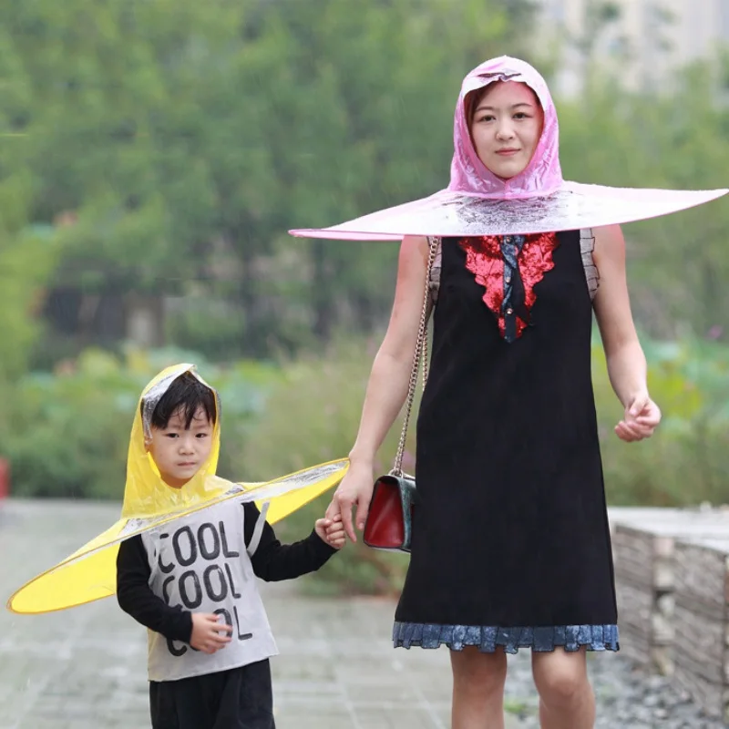 New Outdoor Fishing Golf Child Adult Rain Coat Creative Raincoat Umbrella Headwear Hat Foldable Cap Cover Transparent Umbrellas
New Outdoor Fishing Golf Child Adult Rain Coat Creative Raincoat Umbrella Headwear Hat Foldable Cap Cover Transparent Umbrellas