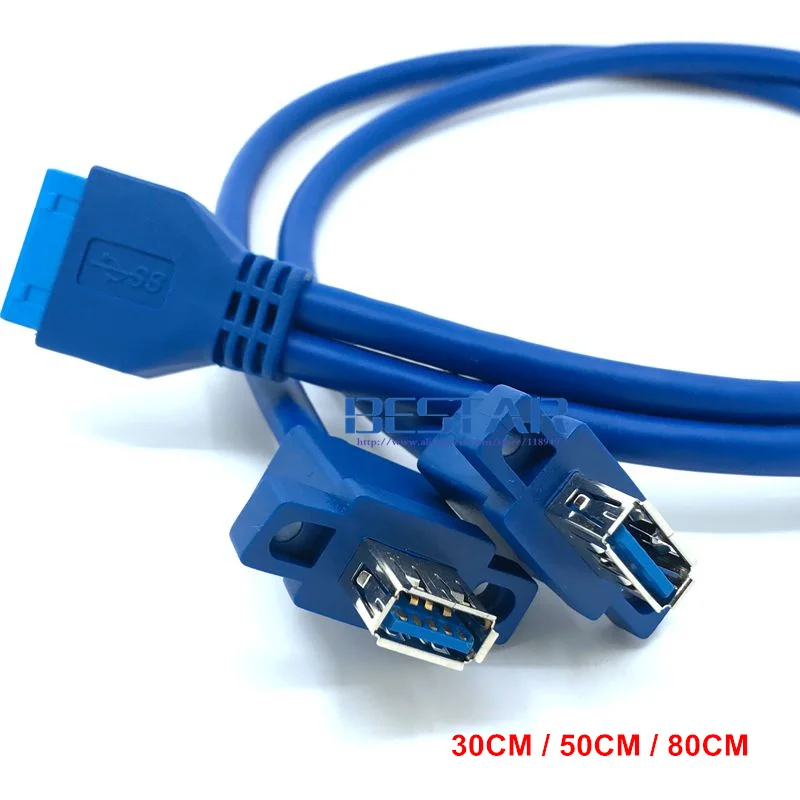 30cm 50cm 80cm cable usb3.0 Dual Port USB 3.0 Female Screw Mount Panel Type to Motherboard 20Pin 20p Cable cord 0.3m 0.5m 0.8m
30cm 50cm 80cm cable usb3.0 Dual Port USB 3.0 Female Screw Mount Panel Type to Motherboard 20Pin 20p Cable cord 0.3m 0.5m 0.8m