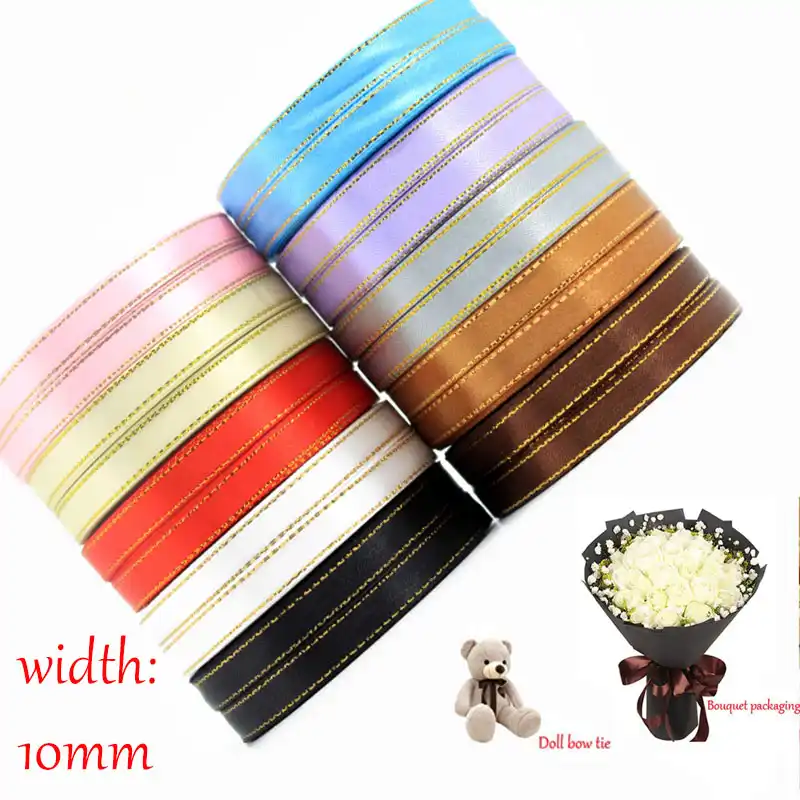 meter/roll silver satin ribbons handmade christmas wedding party