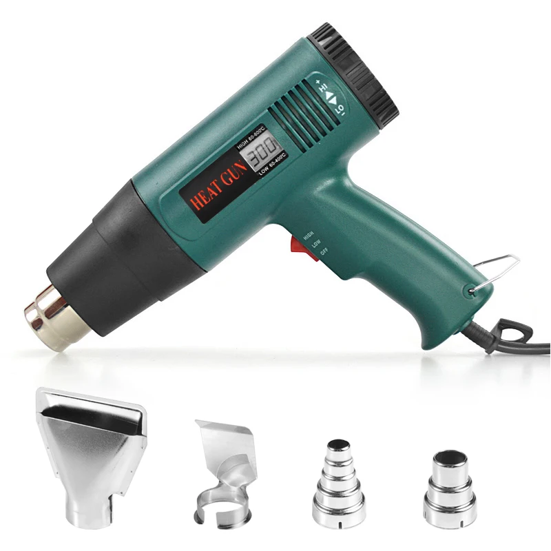 Handskit Hot Air Gun 2000W Heat Gun with LCD Display 4 Nozzles Electric Hot Air Gun Thermoregulator Shrink Power Tools
Handskit Hot Air Gun 2000W Heat Gun with LCD Display 4 Nozzles Electric Hot Air Gun Thermoregulator Shrink Power Tools