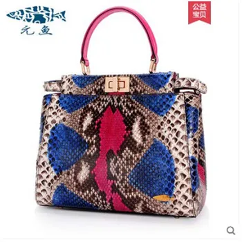 yuanyu New python leather handbag with snake pattern single shoulder bag large capacity simple women handbag
yuanyu New python leather handbag with snake pattern single shoulder bag large capacity simple women handbag