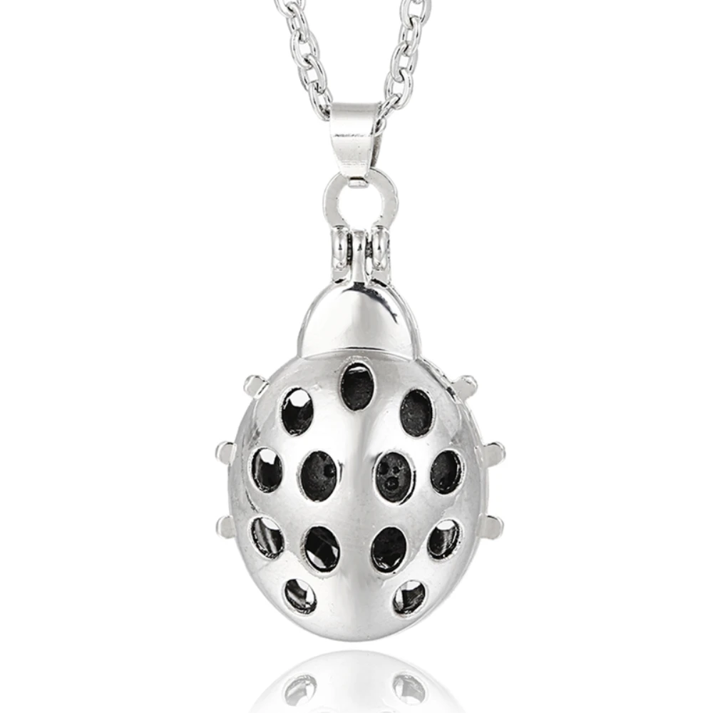 1PC Stainless Steel Tone Ladybug Magnetic Closure Locket Essential Oil Diffuser Pendant Necklace Aroma Necklace with Lava Rock
1PC Stainless Steel Tone Ladybug Magnetic Closure Locket Essential Oil Diffuser Pendant Necklace Aroma Necklace with Lava Rock