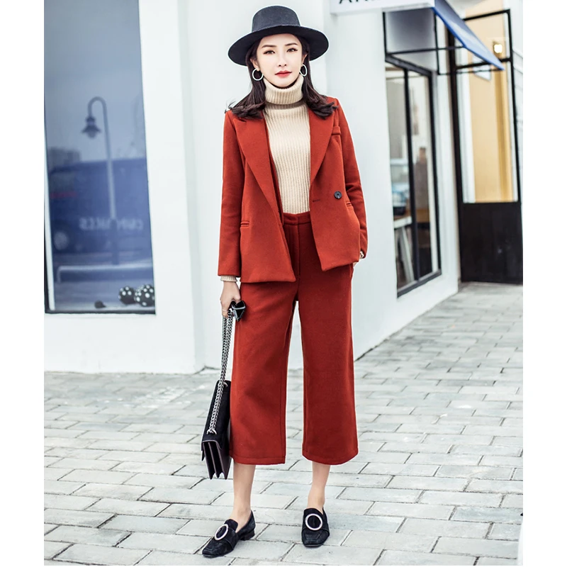 New Design Work Fashion Pant Suits Women 2 Piece Set for Female Blazer Jacket & Wide Leg Trouser Office Lady Suit Feminino
New Design Work Fashion Pant Suits Women 2 Piece Set for Female Blazer Jacket & Wide Leg Trouser Office Lady Suit Feminino