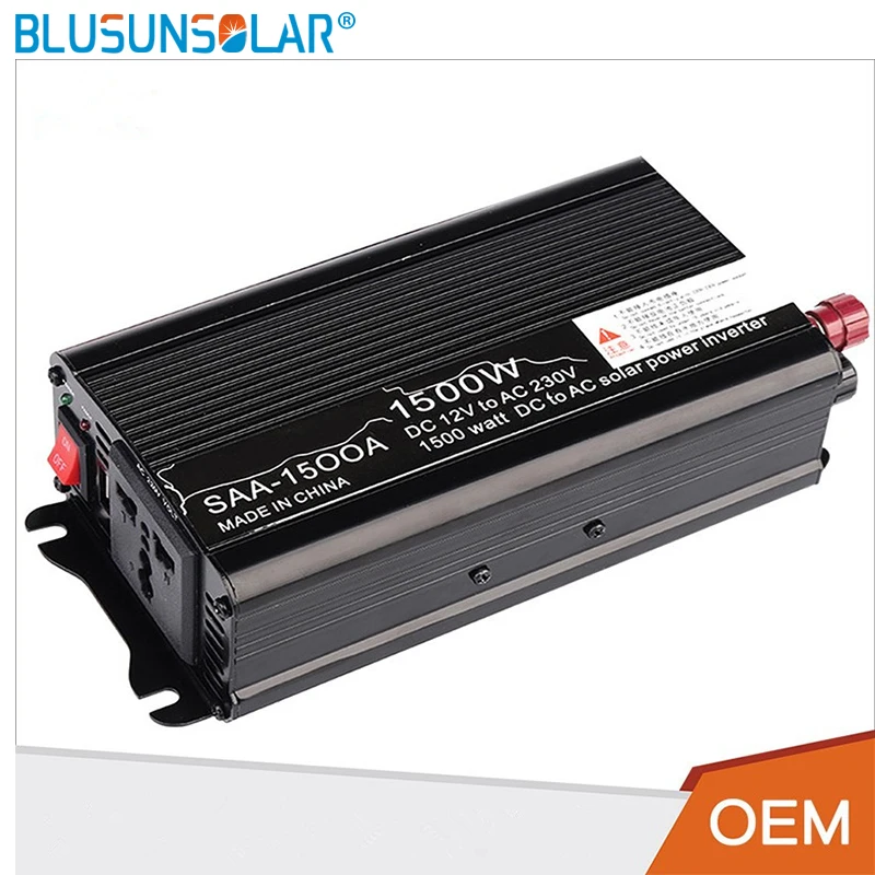 1500W Car Power Inverters 12V 220Vac/230Vac Modified Sine Wave Inverter Charger Power Supply with USB Charger
1500W Car Power Inverters 12V 220Vac/230Vac Modified Sine Wave Inverter Charger Power Supply with USB Charger