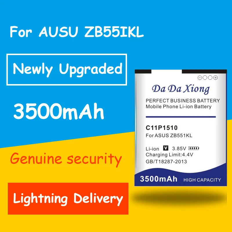 High capacity 3500mAh B11P1510 / C11P1510 Replacement Li-ion Battery for ASUS ZenFone Go TV ZB551KL X013DB Replacement batteria 
High capacity 3500mAh B11P1510 / C11P1510 Replacement Li-ion Battery for ASUS ZenFone Go TV ZB551KL X013DB Replacement batteria