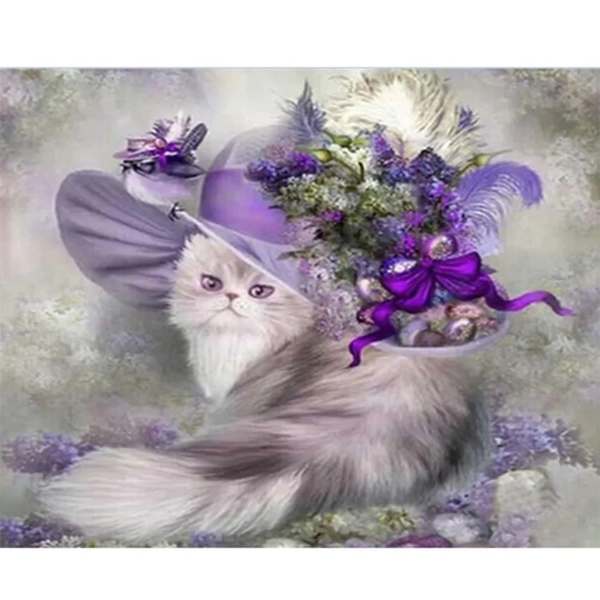 DIY Digital Painting By Numbers Package Purple hat cat oil painting mural Kits Coloring Wall Art Picture Gift frameless
DIY Digital Painting By Numbers Package Purple hat cat oil painting mural Kits Coloring Wall Art Picture Gift frameless