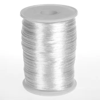2MM 100Yard/91m White Transparent Braided Macrame Nylon Cord Beading Satin Handmade DIY Bracelet Necklace String Thread Rope
2MM 100Yard/91m White Transparent Braided Macrame Nylon Cord Beading Satin Handmade DIY Bracelet Necklace String Thread Rope