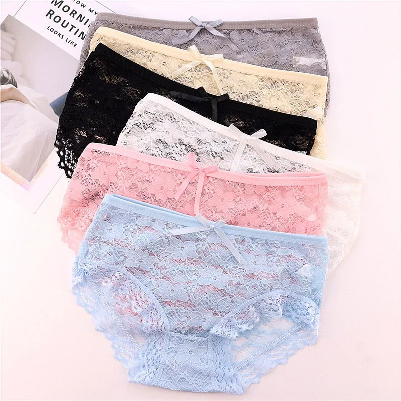 Women Lace Soft Briefs Sexy Lingerie Fashion Women's Panties Transparent Underwear
Women Lace Soft Briefs Sexy Lingerie Fashion Women's Panties Transparent Underwear