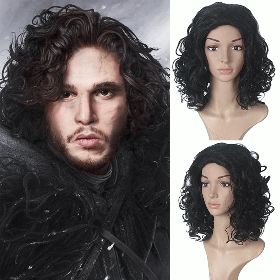 Game of Thrones Black Wig Jon Snow Cosplay mens Fancy Halloween Costume Adult Role Play Synthetic Hair Male Short Curly Wigs
Game of Thrones Black Wig Jon Snow Cosplay mens Fancy Halloween Costume Adult Role Play Synthetic Hair Male Short Curly Wigs