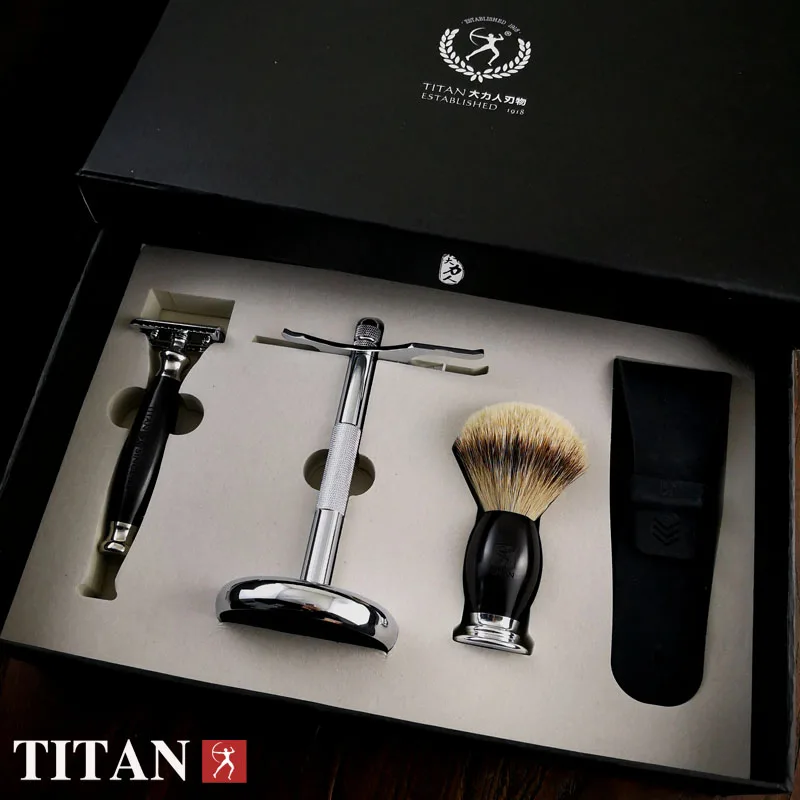 Titan safety razor set wood handle razor with stand shaving brush free shipping shaving product
Titan safety razor set wood handle razor with stand shaving brush free shipping shaving product