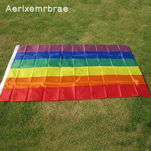 Flags Rainbow-Flag Pennants PEACE Lesbian Pride Polyester FT Aerlxemrbrae 3x5