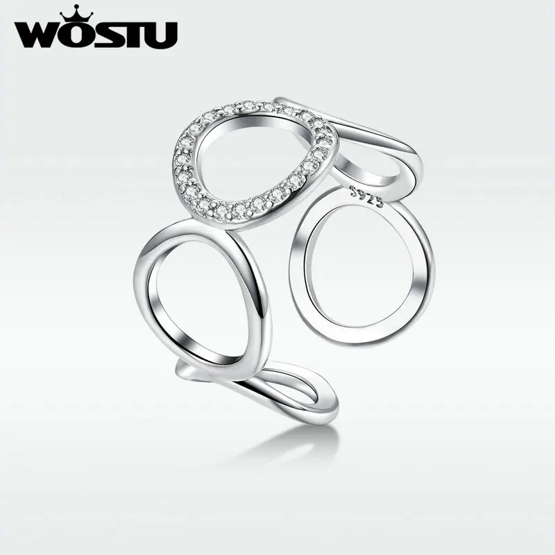WOSTU 2019 Korean Fashion Round Circle Adjustable Ring Clear Zircon Finger Rings For Women Wedding Engagement Jewelry ZBFR216
WOSTU 2019 Korean Fashion Round Circle Adjustable Ring Clear Zircon Finger Rings For Women Wedding Engagement Jewelry ZBFR216