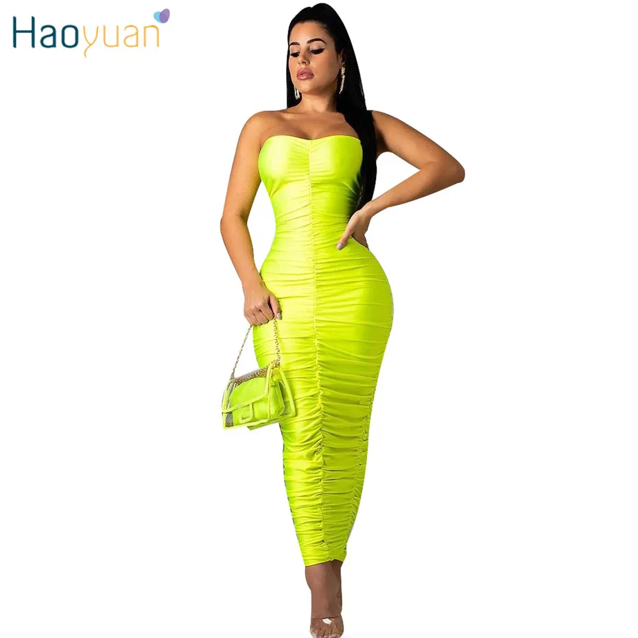 HAOYUAN Neon Green Sexy Maxi Wrap Dress Women Summer Vestiods Bodycon Dress Elegant Off Shoulder Backless Club Party Dresses
HAOYUAN Neon Green Sexy Maxi Wrap Dress Women Summer Vestiods Bodycon Dress Elegant Off Shoulder Backless Club Party Dresses